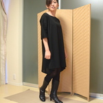 かろやかブラックミニワンピース*ウール100