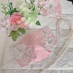 ♡フラワーチュール♡❤️不織布カバーマスク❇️抗菌　抗ウイルス♡パール＆ビジュー❇️♡不織布カバーマスク♡