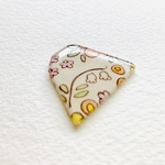 選べるパーツ　手描き　花柄（ブローチ/ヘアゴム/ポニーフック）