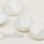仏ロスレー社ヴィンテージガラスビーズ 12mm ホワイト 4個セット B105020_120