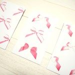シンプルガーリー◆リボン柄ポチ袋【厚口・普通紙】