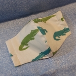 キッズ　マスク　ワニ🐊　グレー