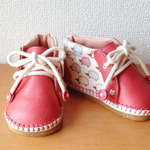 <order>ベビーシューズ　☆　ねずみ　★　ピンク