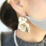 【再販＊⠀】刺繍リボンタッセル＊華やかピアス