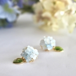 水色紫陽花のピアス/イヤリング