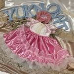 ぬいぐるみコスチューム　ピンクなフリフリフリドレス