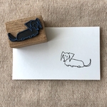 ダックスフンド（スムース）ゴム版はんこ