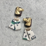 【chimie】vintage jewelry/樹脂ピアス可能・イヤリング・ピアス