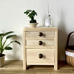  アクセサリー収納にもなる！木製  3段引き出し収納　アンティーク　ジュエリーボックス  おしゃれな レターケース　ナチュラル