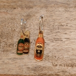 vintagetoffee vintagepins　お酒　Beer　ビール　フープイヤリング　チャーム　ビンテージ　vintage　イヤリング　シルバー