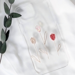 -Tulip field-  チューリップの花畑iPhoneケース(ニュアンス/クリア/スマホケース/ワイヤー/iPhone12/iPhone11/iPhoneX/iPhoneXS)