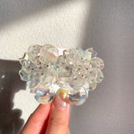 【再販無し】Big flower aurora ガラスドーム ピアス・イヤリング