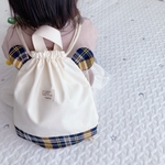 くまみみが可愛いベビーリュック(イエローチェック)❁⃘*.ﾟ