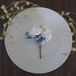 布花　あじさいとビオラのブローチ 