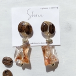 【minne限定】Coffee　beans☕️二粒×コーヒー氷　ピアス／イヤリング