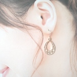 再販★シルバーの透かしピアス/イヤリング