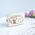 黒猫と三毛猫のThank youはんこ