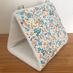 手作りバードテント  小花柄フリース