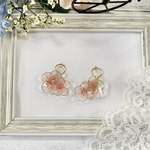 【送料込】透き通る桜ピアス(イヤリング)