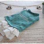 犬服　S  ドット　レトロブルー　ワンピース