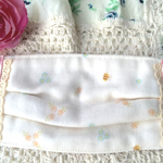 【小さ目サイズ】みつばち ふんわりガーゼのプリーツマスク リバーシブル