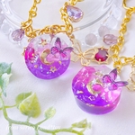 水面の蝶🦋バッグチャーム　パープル