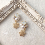 ホワイト✳︎雪の結晶ピアス♡
