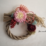 お正月☆ダリアの「しめ縄飾り」