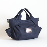 受注製作　Sサイズ　ネイビー色無地生地　シュシュバッグ♪　Fm2 Lab.