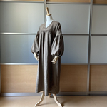 【大人服】完成品✤バルーン袖のふんわりワンピース✤フレンチリネン100%