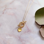 𝒽𝑒𝒶𝓇𝓉  ❤︎‬    ハートマンテルネックレス/ゴールド