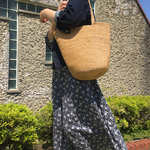 麻ひも風バケツ型バッグ