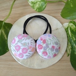 No.341 ハンドメイド 大人気 リバティプリント ウィルトシャー くるみボタン ヘアゴム 2個セット