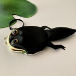 カエル　合皮大オタマさんポーチ　🎶大輪🎶