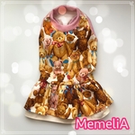 イタグレ服🐕くまが可愛すぎる🧸🌸テディーベア柄ワンピース👗♡