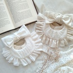 ○lace.フリルふわりスタイ＆ダブルリボンヘアバンドset〇