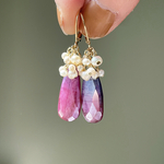 レア‼️バイカラームーンストーン揺れる大人ピアス*