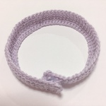 【NO.163 猫の首輪 19cm】パープル　スナップボタン