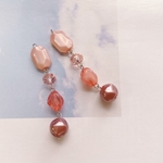 spring ピンクカラーイヤリング／ピアス