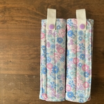 ランドセル肩カバー 花柄ブルー