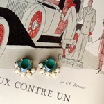 royal green pierce / earring