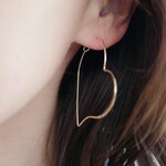 ハートフープピアス