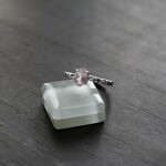 ローズクォーツ　マーキスレーンCZリング　SILVER925