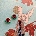 exotic scarlet pierce / earring