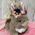 【再販】🌸Ａカラー🌸手編みのお花華やかヘッドドレス
