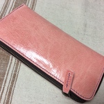 良質ゴード素材でお財布を作りました。桜ピンク