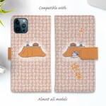 iPhone14/iPhone14Plus/iPhone14Pro/iPhone14ProMax/iPhoneSE3/iPhone13/手帳型ケース 猫 こたつ猫(ネコ)のスマホケース