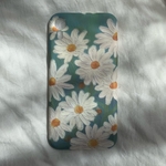 green flower case スマホケース iPhoneケース 韓国 油絵風 (select商品)