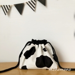 New！【cow】牛柄モノトーンなお弁当袋