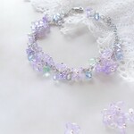 紫陽花ブレスレット　淡むらさき
